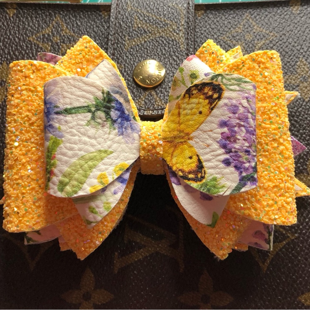 Springtime Large Layered Bow - choice of keychain or Stanley tumbler